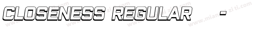 Closeness Regular字体下载字体转换